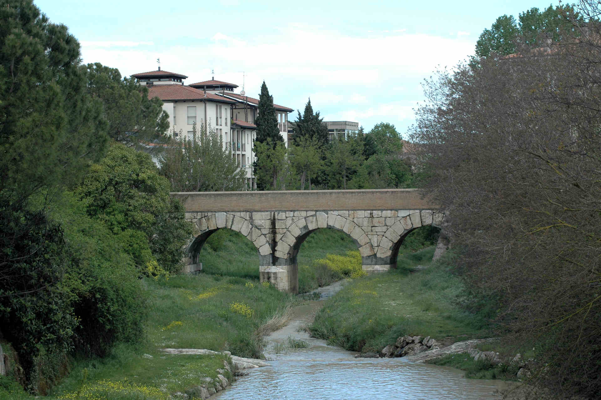 Il ponte romano sul fiume Rubicone a Savignano sul Rubicone