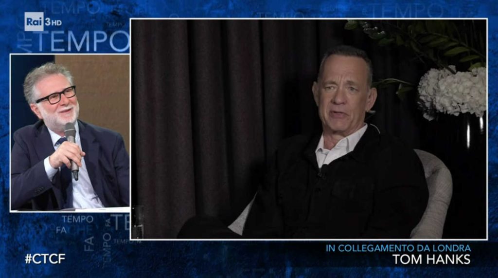 Tom Hanks intervistato da Fabio Fazio a Che Tempo Che Fa